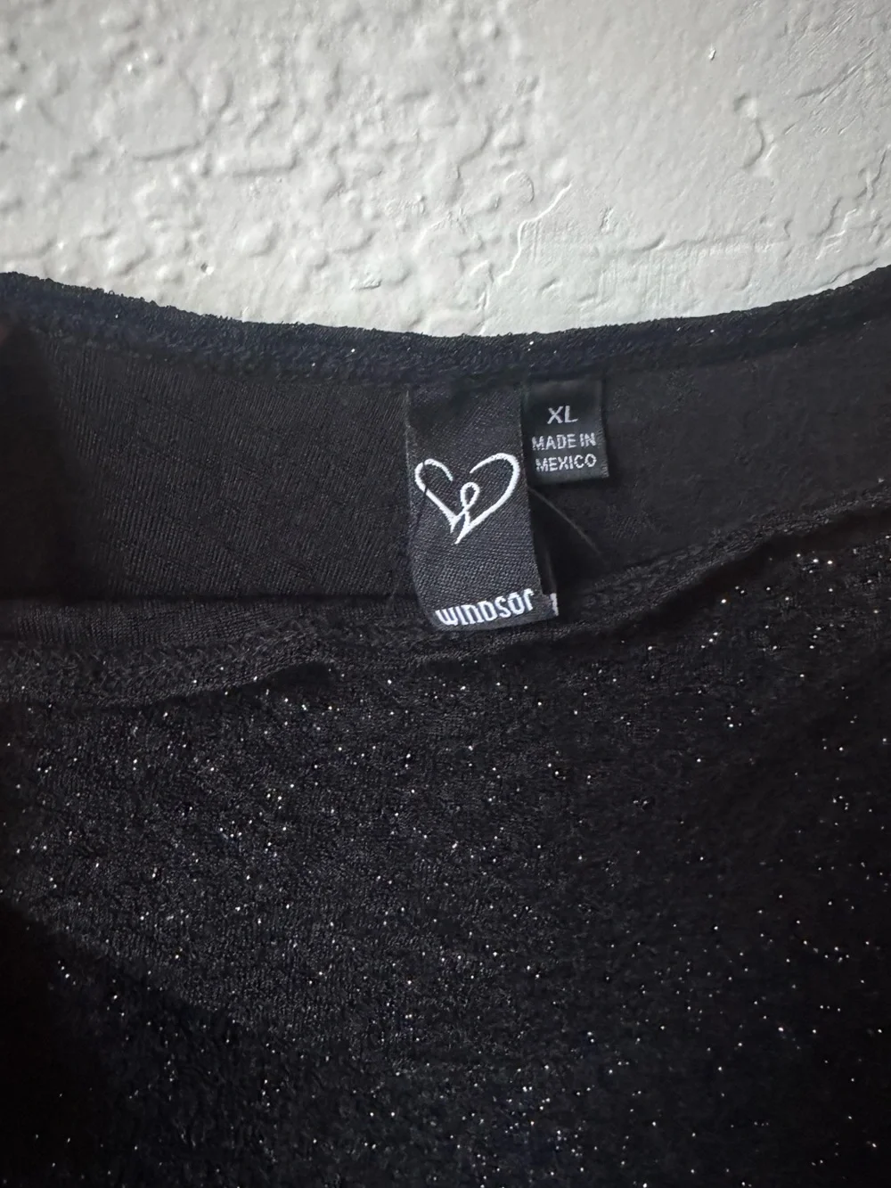 XL Black One-Shoulder Ruched Sparkle Dress - Picture 3 of 11